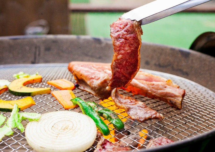 バーベキューの写真